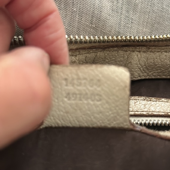 Gucci Beige/Off White GG Canvas and Leather Glam Hobo - Picture 7 of 10
